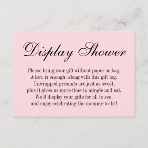 Elegant, Simple No Wrap Baby Shower Gift Card
