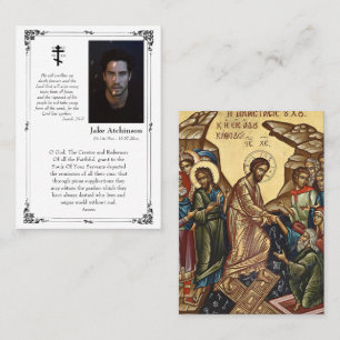 Elegant, Simple Orthodox Funeral Prayer Card