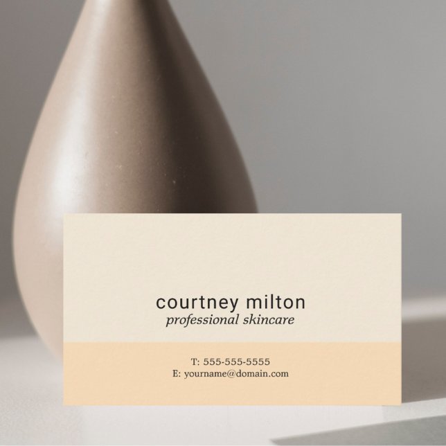 Elegant Simple Pastel Beauty Consultant Business Card (Creator Uploaded)