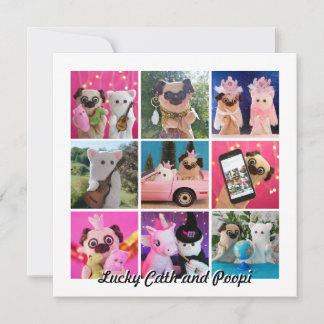 Elegant Simple Personalised Photo Collage Postcard