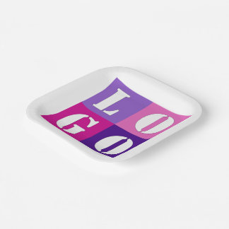 Elegant Simple Personalised Wedding Custom Idea Paper Plate