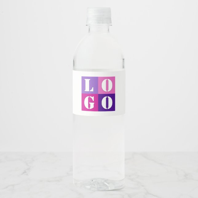 Elegant Simple Personalised Wedding Custom Idea  Water Bottle Label (Front)