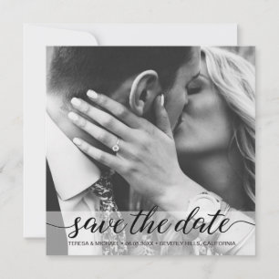 Elegant Simple Photo Save the Date Wedding