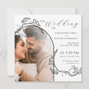 Elegant Simple Photo Wedding Invitation