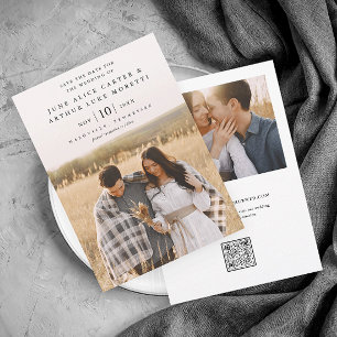 Elegant Simple Photo Wedding Save the Date Invitation