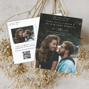 Elegant Simple Photo Wedding Save the Date Postcard