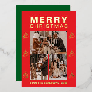 Elegant Simple Pine Tree Christmas Family 3 Photo