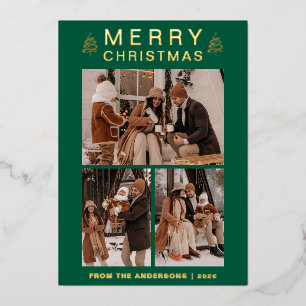 Elegant Simple Pine Tree Christmas Family 3 Photo