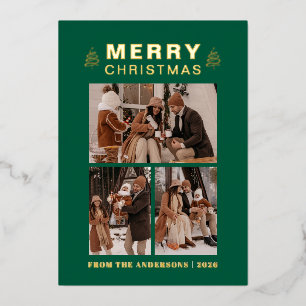 Elegant Simple Pine Tree Christmas Family 3 Photo