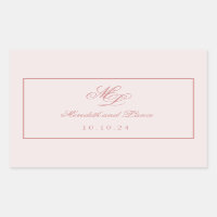Elegant Simple Pink Monogram