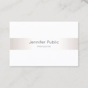 Elegant Simple Plain Faux Silver Professional Business Card