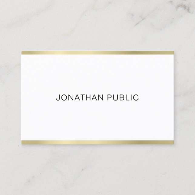 Elegant Simple Plain Professional Design Modern Business Card (Front)
