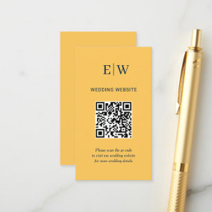 Elegant Simple Ray Flower with Monogram Wedding Enclosure Card