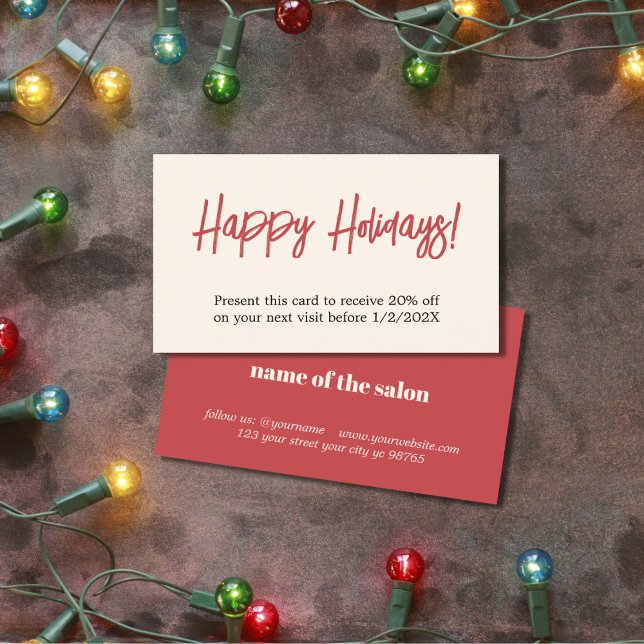 Elegant Simple Red Bold Holiday Coupon (Creator Uploaded)