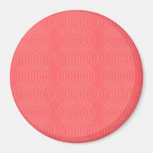 Elegant, simple, red, modern wavy lines magnet