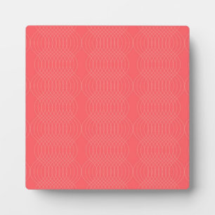Elegant, simple, red, modern wavy lines plaque