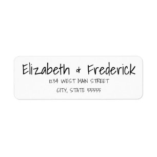 Elegant Simple Return Label