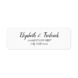 Elegant Simple Return Label
