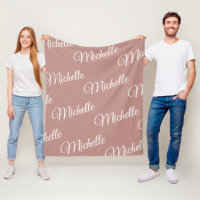 Elegant Simple Rose Gold Pink Repeating Name