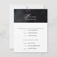 Elegant Simple Script Black Goth Wedding