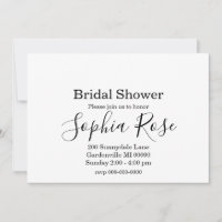Elegant Simple script bridal shower