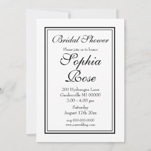 Elegant Simple script bridal shower  Invitation
