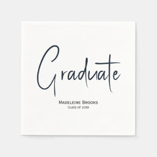 Elegant Simple Script Custom Graduation Napkins