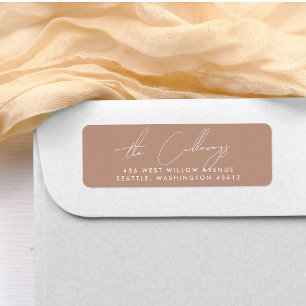 Elegant Simple Script Family Name Boho Brown