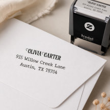 Elegant  Simple Script Wedding Return Addres