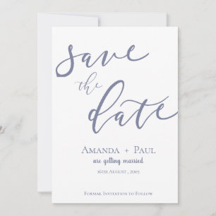 Elegant Simple  Script Wedding Save The Date