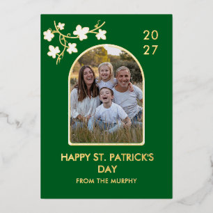 Elegant Simple Shamrock Photo St. Patrick's Day
