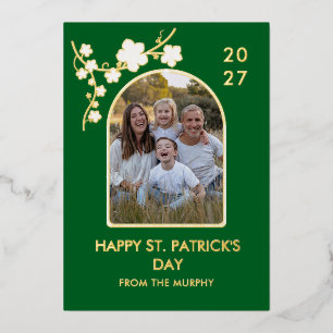 Elegant Simple Shamrock Photo St. Patrick's Day