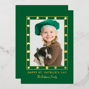Elegant Simple Shamrock Photo St. Patrick's Day 