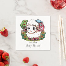 Elegant Simple Sheep Baby Shower