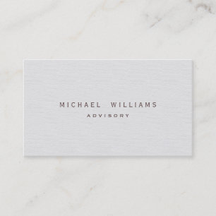 Elegant simple silver metal profession business card