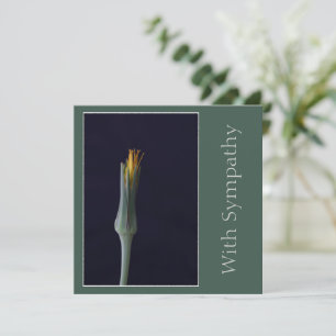 Elegant Simple Single Flower Personalised Sympathy Card