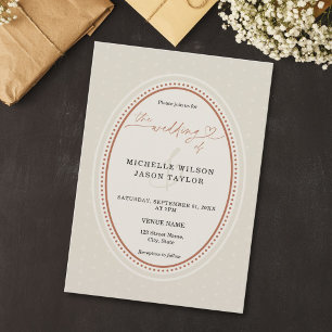 Elegant Simple Stripes Cottagecore Patterned Invitation