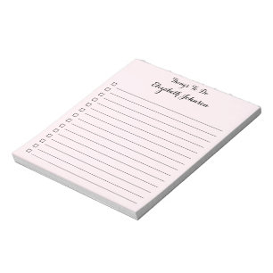 Elegant Simple Stylish Lined Checklist To Do List Notepad