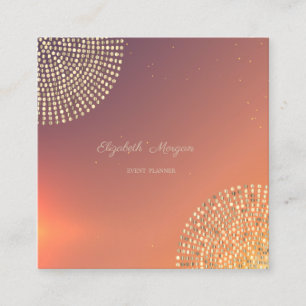 Elegant Simple Stylish Professional,Dots Square Business Card