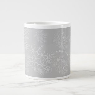 Elegant simple summer flowers pattern large coffee mug