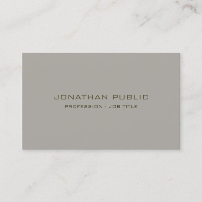 Elegant Simple Template Trendy Minimalist Modern Business Card (Front)