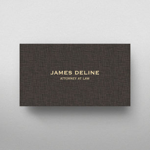 Elegant Simple Texture Brown Attorney Business Card