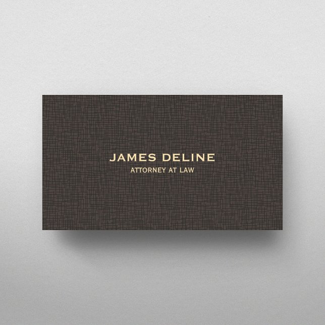 Elegant Simple Texture Brown Attorney Business Card (Creator Uploaded)