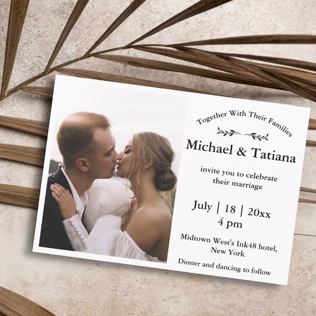 elegant simple typography wedding photo invitation (Creator Uploaded)