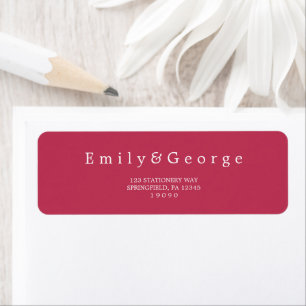 Elegant Simple Viva Magenta Modern Return Address