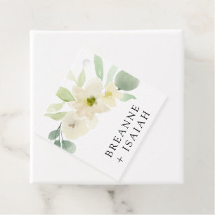 Elegant Simple Watercolor Greenery Wedding Favour Favour Tags