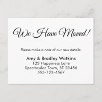 Elegant, Simple We Have Moved Change of Address