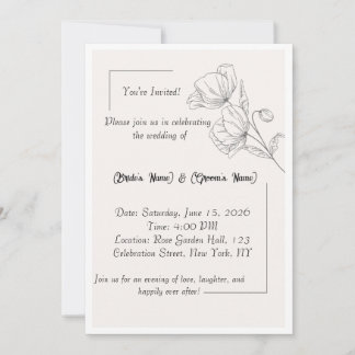 Elegant Simple Wedding Invitation
