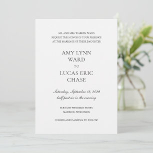 Elegant Simple Wedding Invitation