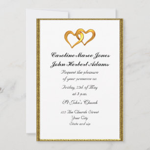 Elegant Simple Wedding Invitation White